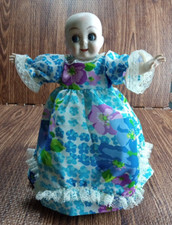 JDK 221 Germany Googly Eye reproduction 9 1/2" Jointed Porcelain  Doll No Hair