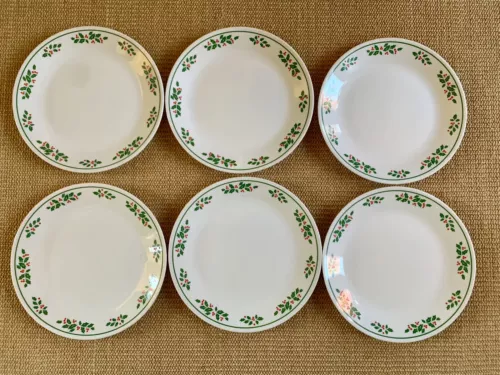 Vintage Corelle Christmas Winter Holly or Holly Days Plates & Bowls Your Choice