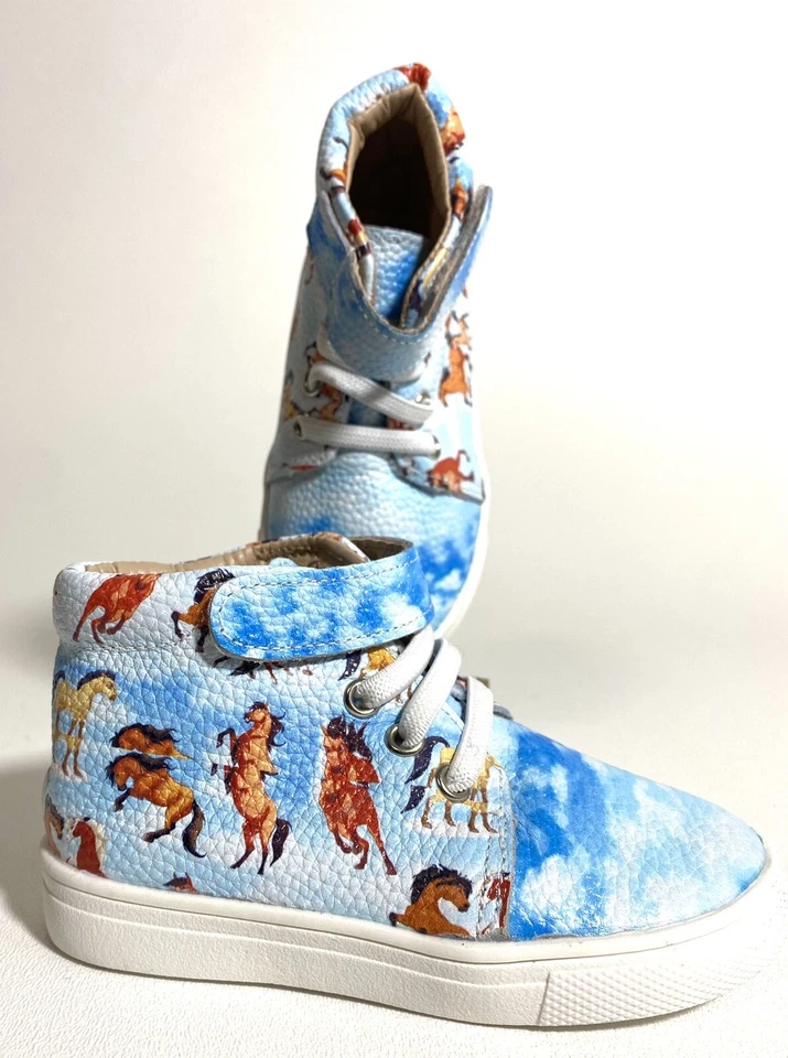 Camisetas altas de cuero con patrón retirado edición limitada 18-24 meses caballos Foto 3 de 4