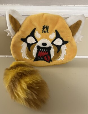 Sanrio AGGRETSUKO 5'' Plush Coin Purse Double-Sided Hello Kitty Gund 2019