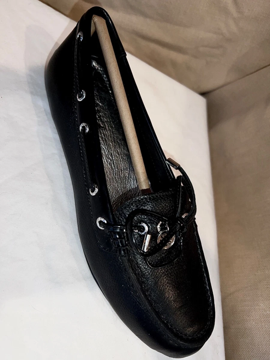 Sperry Top Sider Laura Driver Loafer Moccasin Black Leather boat