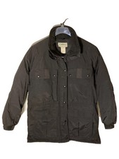 LL Bean Women M -Maine Warden Parka-Goose Down-Waterproof Goretex-Black-USA Made