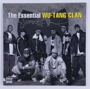 Ghostface Killah & GZA Signed The Essential Wu-Tang Clan Vinyl Album Cover JSA