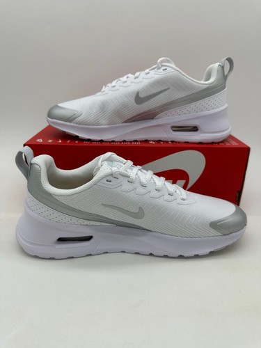 Nike Air Max Nuaxis Women's Size 10.5 White Silver Athletic Shoes HF1233 101 - Picture 3 of 6