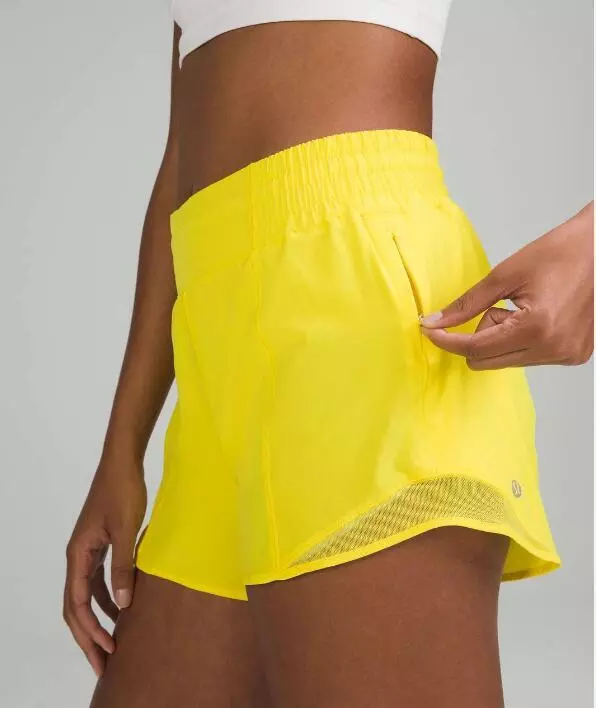 Yellow lululemon best sale shorts