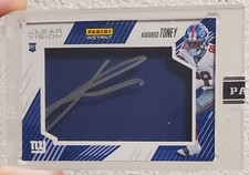 KADARIUS TONEY 2022 Panini Instant CLEAR VISION Autograph Auto Signed #9/10