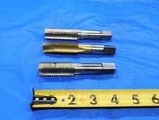 3 PC. LOT OF OSG 3/4 10 NC HSS PLUG  BOTTOMING TAP STRAIGHT 3  4 FLUTE .75