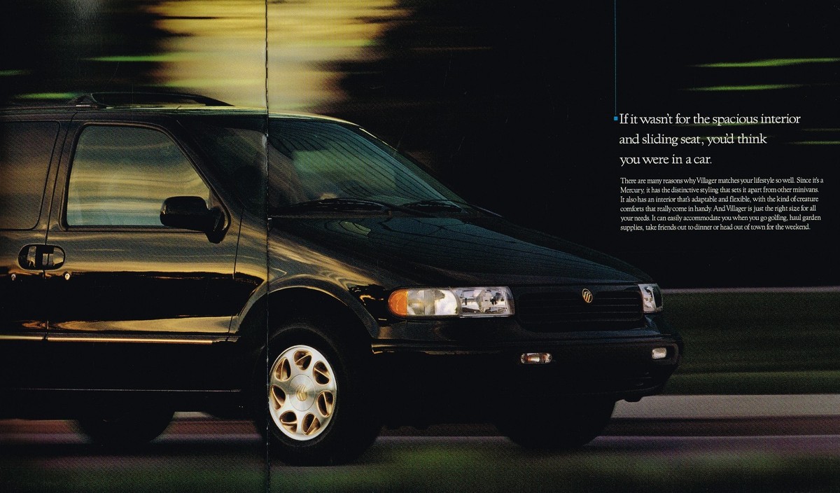 1998 Mercury VILLAGER Brochure / Catalog with Color Chart: NAUTICA
