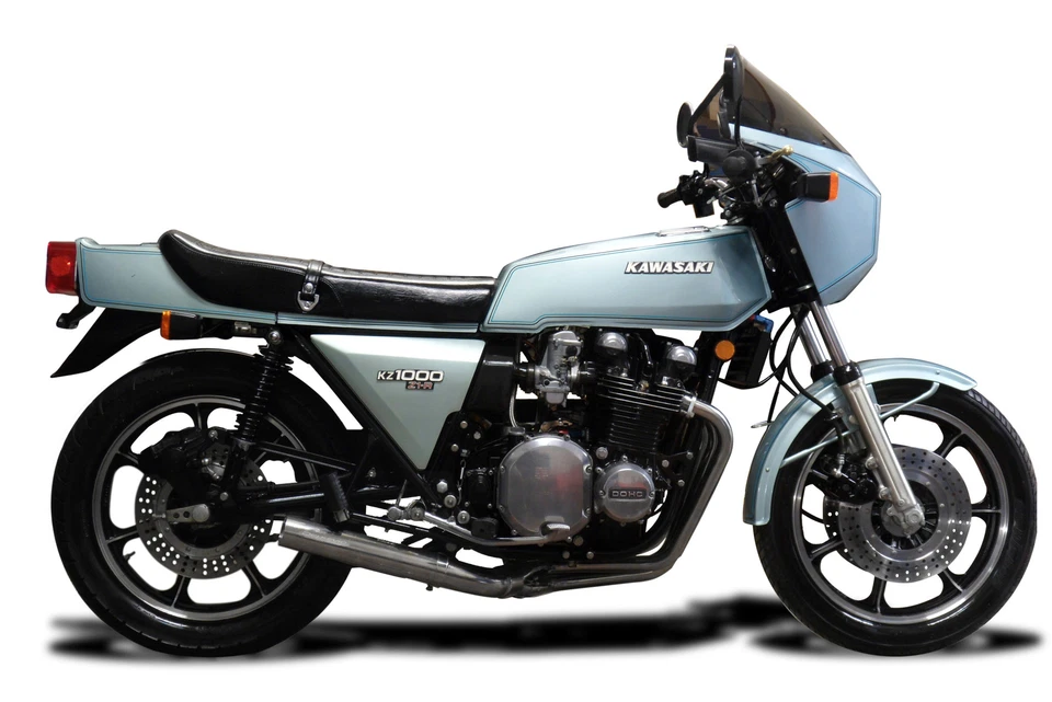 Глушитель из нержавеющей стали для выхлопной системы кафе гоночного автомобиля Kawasaki Z1-R KZ1000D MKII 4-1 77-80 - Изображение 4 из 4