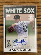 2021 Topps Series 1 1986 Zack Burdi RC Rookie Auto Autograph White Sox
