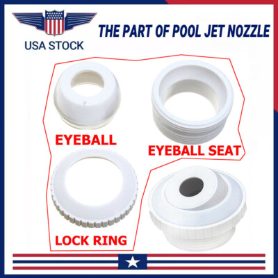 Pool Waterfall Fountain Jet w/Adjustable Flow - Quick Install, Durable Plastic