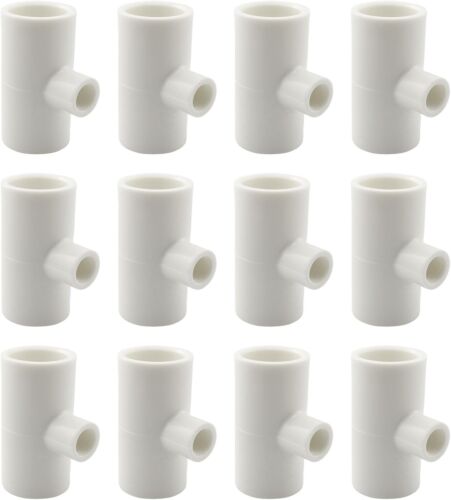 12 Stück PVC T-Stück Fittings Hühnertränke Automatisch Geflügeltränke Futterbecher