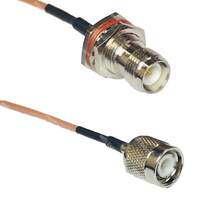RG316 RP-TNC FEMALE BULKHEAD to TNC MALE RF Cable Rapid-SHIP LOT