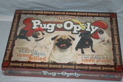 LATE FOR THE SKY PUGOPOLY NISW A DOG GONE GOOD GAME W METAL PIECES READ DETAILS