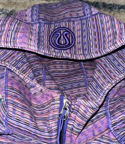 Lululemon Scuba Hoodie II Space Dye Twist Iris Flower Grape Fruits Size 4 Women - Picture 12 of 17