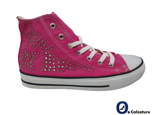 Scarpe in tela sneakers donna con borchie e strass modello converse  Viadante | eBay