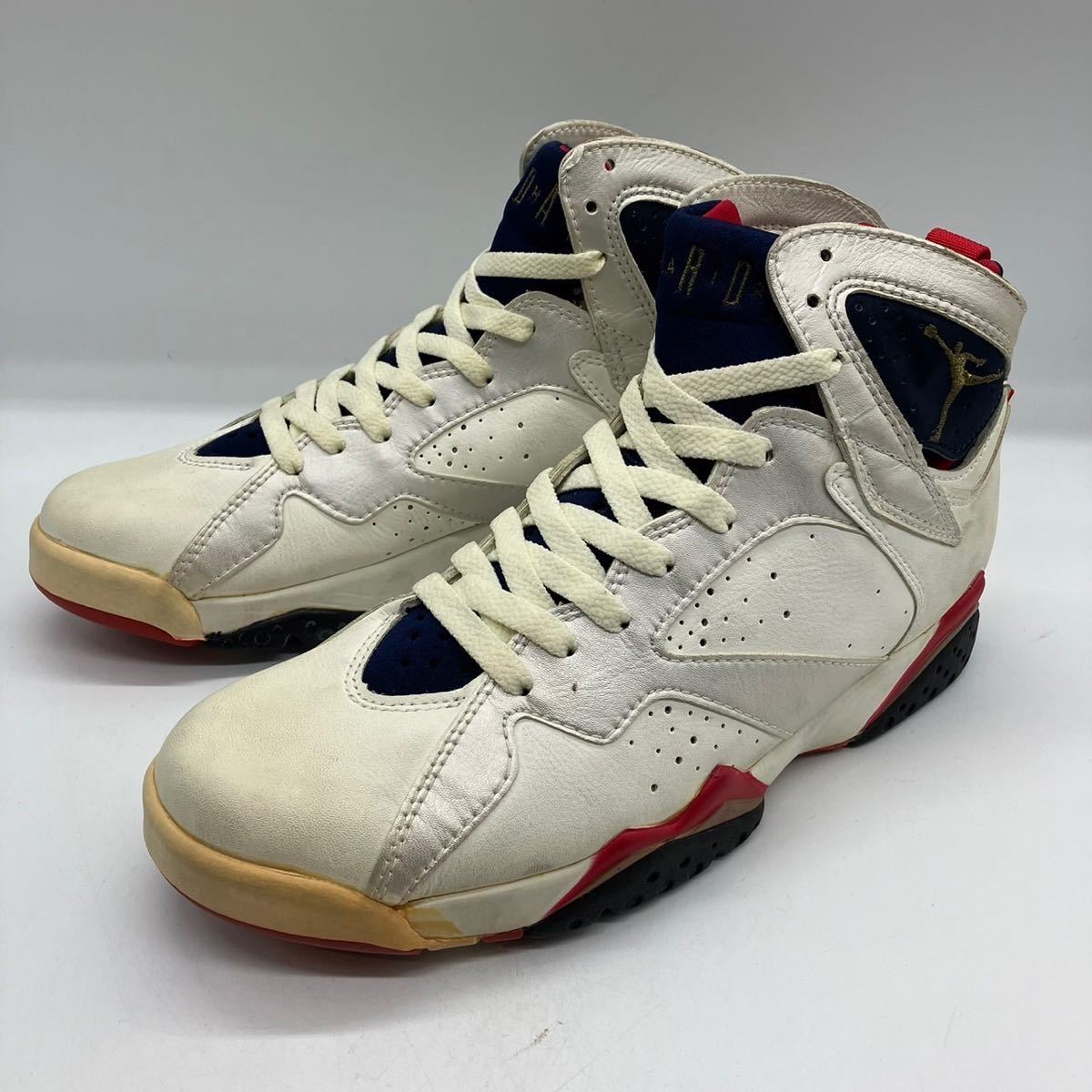 エアジョーダン7 OG  Jordan 7 OG Olympic (1992) NIKE AIR JORDAN 7 OLYMPIC US8.5 Made in Taiwan 1992 Vintage Used