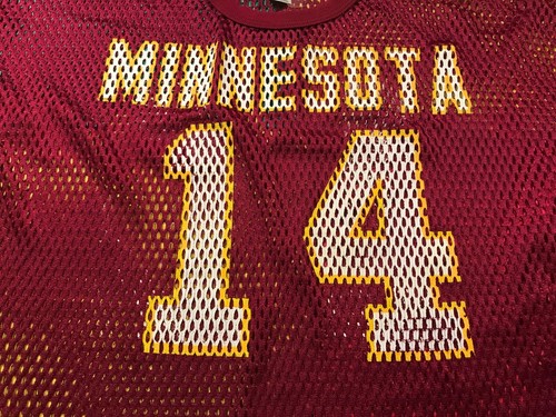 Camiseta de fútbol americano vintage Minnesota Golden Gophers punto arena malla para hombre talla L - Imagen 3 de 12
