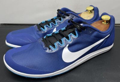 Nike Zoom Rival‎ D 10 Track Spikes size 11.5 Blue White Men Running Shoes Nike Zoom Rival Track & Field Distance Spikes Racer Blue  main image 4