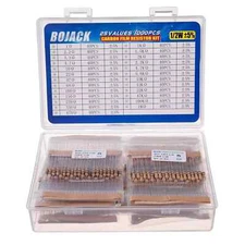 1000 Pieces 1/2 Watt Resistor Kit Assortment in Compartmentalized Storage Box
