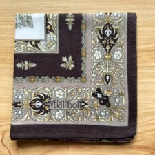 HANDKERCHIEF VINTAGE PAISLEY PATTERNED MEN'S POCKET SQUARE COTTON 17" D0562