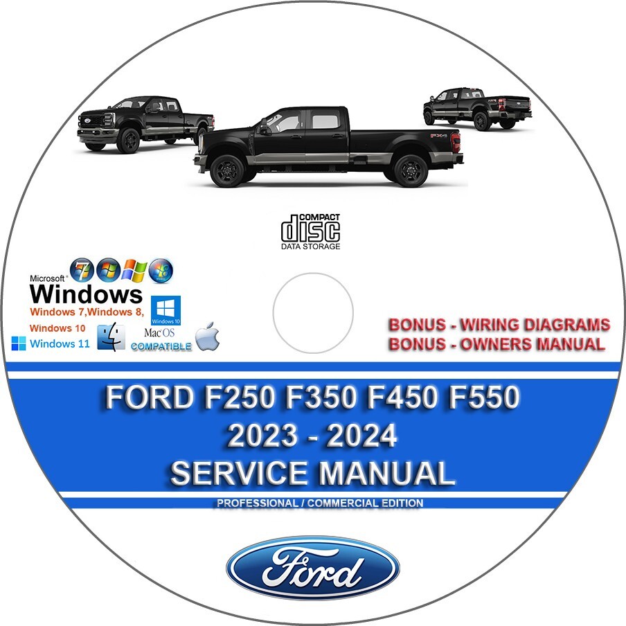 Ford F250 F350 F450 F550 2023 Factory Service Repair Manual + Wiring Diagrams