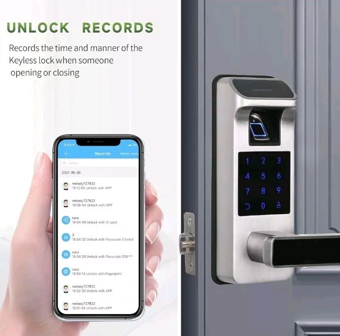 Harfo A01 Fingerprint Touchscreen Keyless Smart Lever Door Lock, App