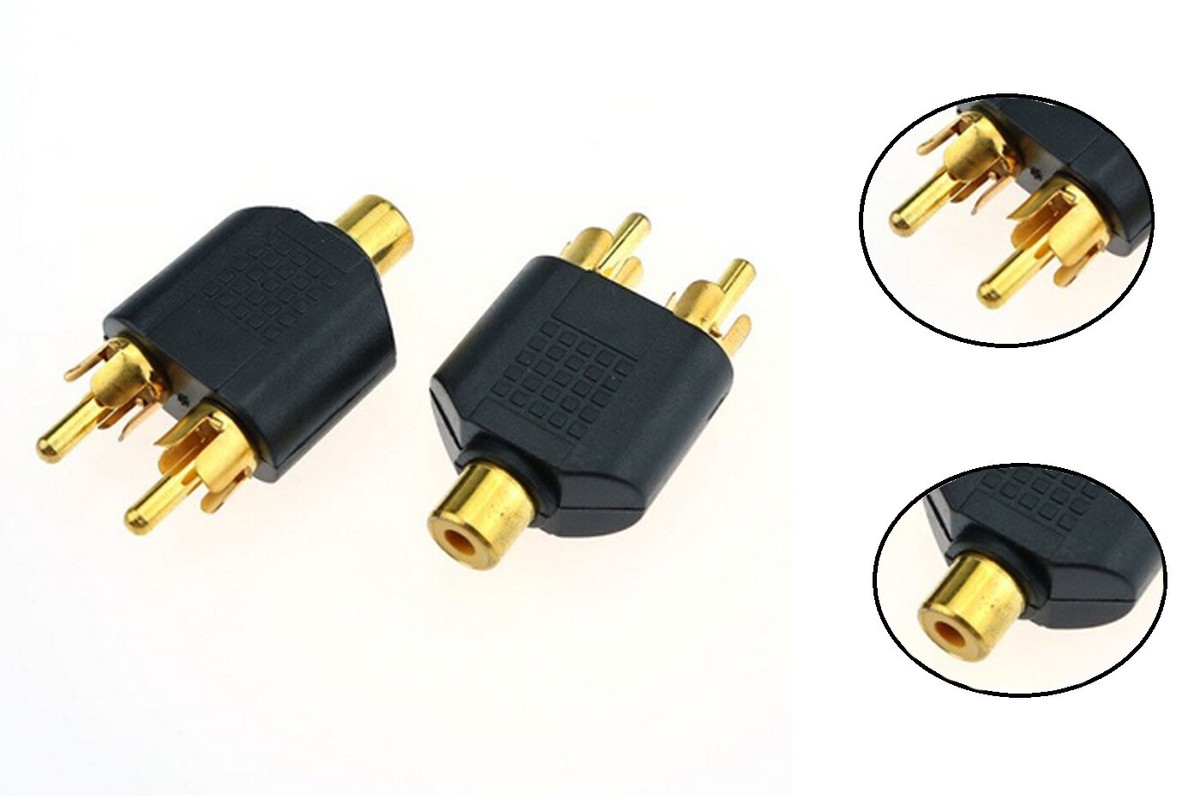 Accoppiatore RCA Da Femmina A Femmina Connettore Componente Adattatore Oro Video - Foto 5