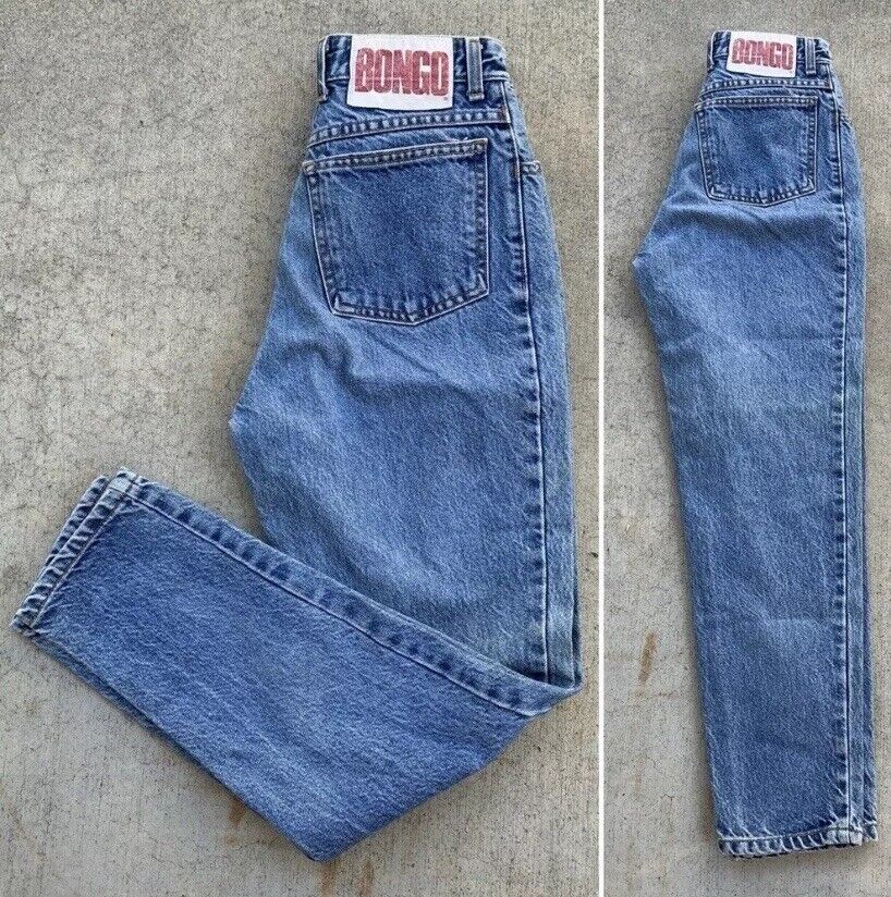VTG Bongo High Waist Jeans Womens Size USA Made Tapered Skinny Size 26 X 25