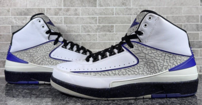 2014 Nike Air Jordan Retro 2 II White Concord Black sz 11 385475-153