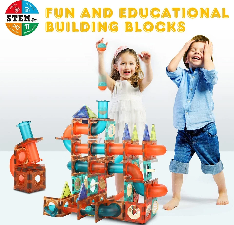 67PCS Magnetic Building Tiles Construction Blocks Puzzle 3D STEM Toys For Kids U - Image 3 of 4