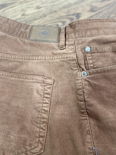 Peter Millar Crown Corduroy Pants Mens 34 x 30 Superior Soft Khaki Five Pocket - Picture 19 of 19