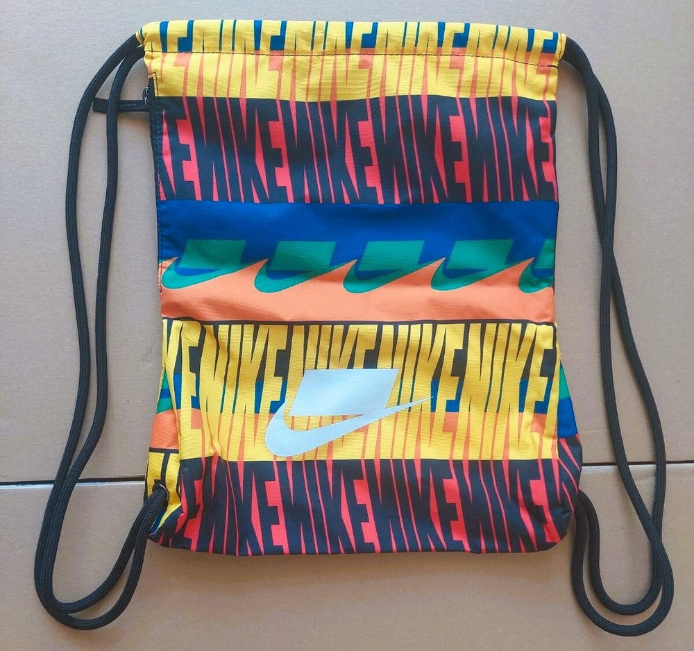 NIKE Heritage Drawstring Gym Backpack for Soccer Training School Pocket NEW