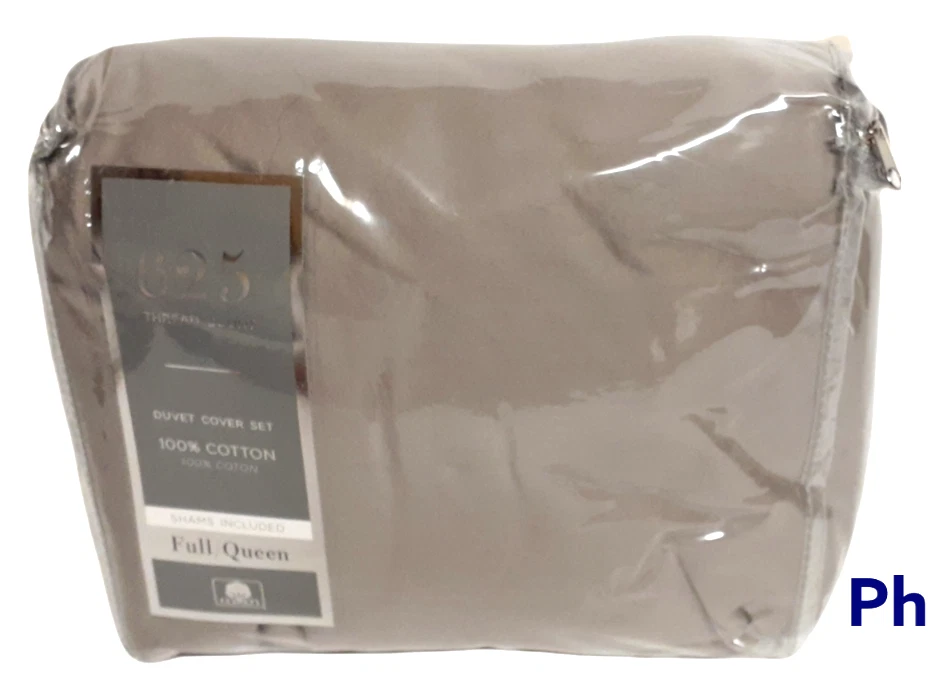 Fantástico juego de funda nórdica completa/queen de 625 hilos en visón liso. NUEVO Foto 4 de 4