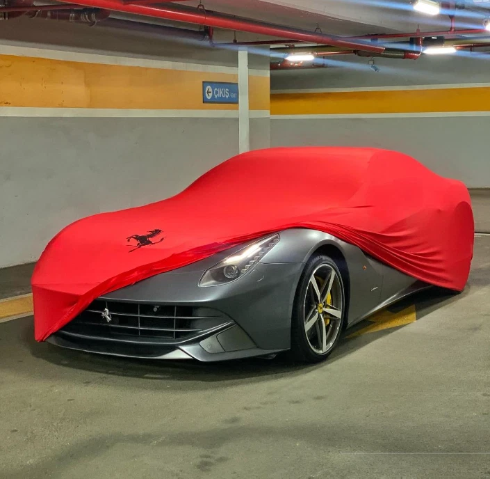 🔐 Cubierta de coche interior suave sin pelusa para todos los modelos Ferrari, ajuste a medida Foto 2 de 4