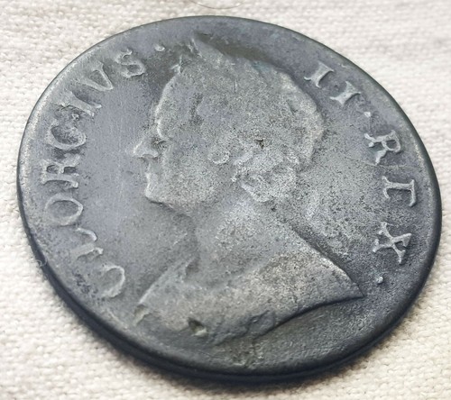 Lote de monedas de medio centavo de cobre de Jorge II 1751 HP23 - Imagen 4 de 4
