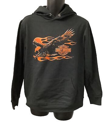 Harley Davidson Men's Eagle Hooded Pullover Sweatshirt Black 99020-24DM | eBay Harley Davidson Men's Eagle Hooded Pullover Sweatshirt Black 99020-24DM | eBay