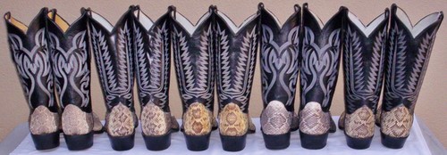 Cowtown Diamondback Rattlesnake Skin Cowboy Boots (7.5D, 8EE, 9D, & 9EE) - Picture 3 of 31