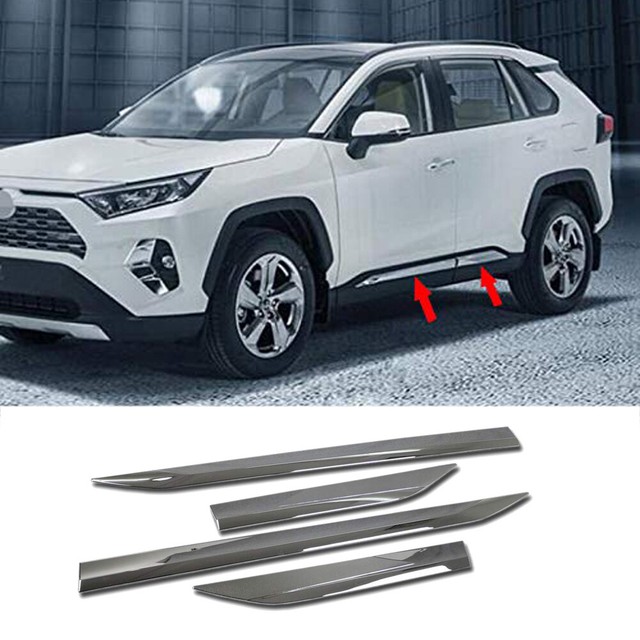 ABS Chrome Body Side Door Molding Cover Decoration Fit for Toyota RAV4