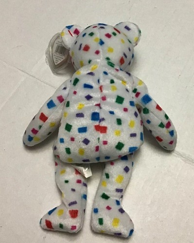 Original TY 2K Beanie Baby New Years Eve Teddy Bear Swing tag/ tushtag Mismatch - Picture 2 of 7