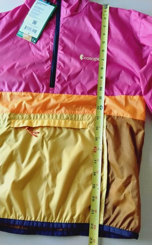 NUEVO CON ETIQUETAS Cotopaxi Teca Media Cremallera Cortavientos Mujer XXS Multicolor Ultraligero Embalable - Imagen 7 de 8