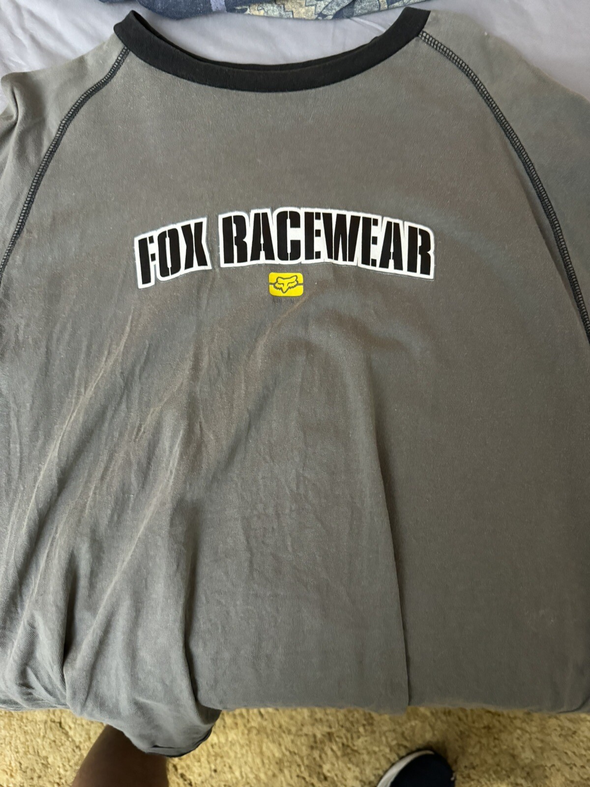 Fox Racing Men&rsquo;s T-shirt Large Gray Logo Retro MTB Mountai