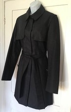 Black Fen Wright Manson Belted Cotton Trench Mac Coat Jacket
