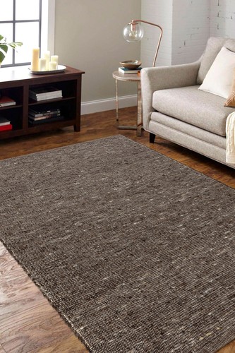 NATURAL Double-sided WOOL Rugs NEPAL tabac brown flat-weave Best Quality - Picture 4 of 10