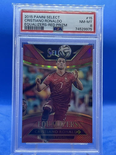 2015-16 Panini Select =Cristiano Ronaldo= RED Equalizers /199 PSA 8 Portugal