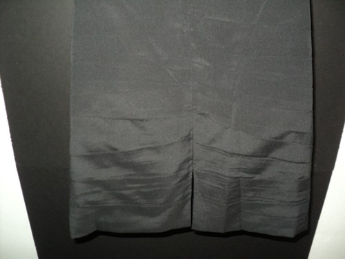 Alice & Olivia Size 6 Skirt Black Silk Tiered with Center Flounces - Picture 6 of 8