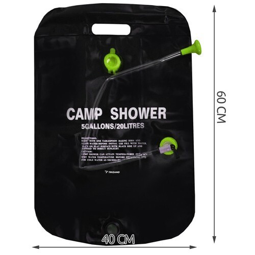 Doccia Solare da Campeggio con Sacca 20 LT Portatile Acqua Calda Giardino Camper - Imagen 2 de 14