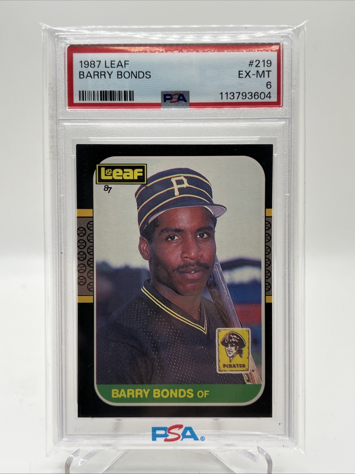 1987 Leaf Barry Bonds #219 RC PSA 6  Pirates Giants
