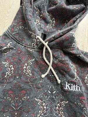 Kith Navy Red Paisley Size M Williams III Hoodie | eBay