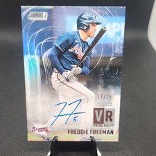 2021 Topps Stadium Club Virtual Reality Auto Freddie Freeman SCVA-FF 12/25 